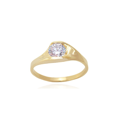 Złoty Pierścionek zaręczynowy cyrkonia 585 P62