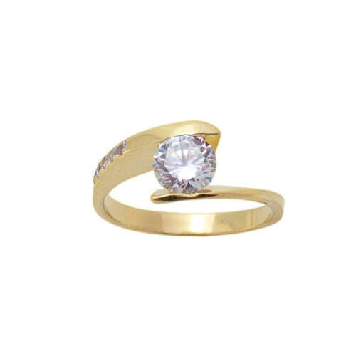 Złoty Pierścionek zaręczynowy cyrkonia 585 P831